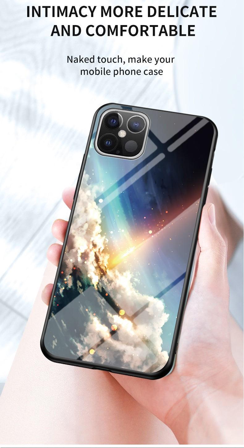 Premium Galaxies Designers Tempered Glass Phone Case - for New Apple iPhone 13Mini/13/13Pro/13ProMax - Super Savings Technologies Co.,LTD Premium Galaxies Designers Tempered Glass Phone Case - for New Apple iPhone 13Mini/13/13Pro/13ProMax - Super Savings Technologies Co.,LTD